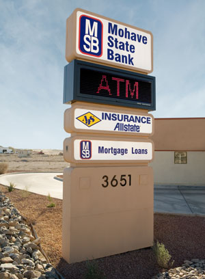 Mohave State Bank monochrome display