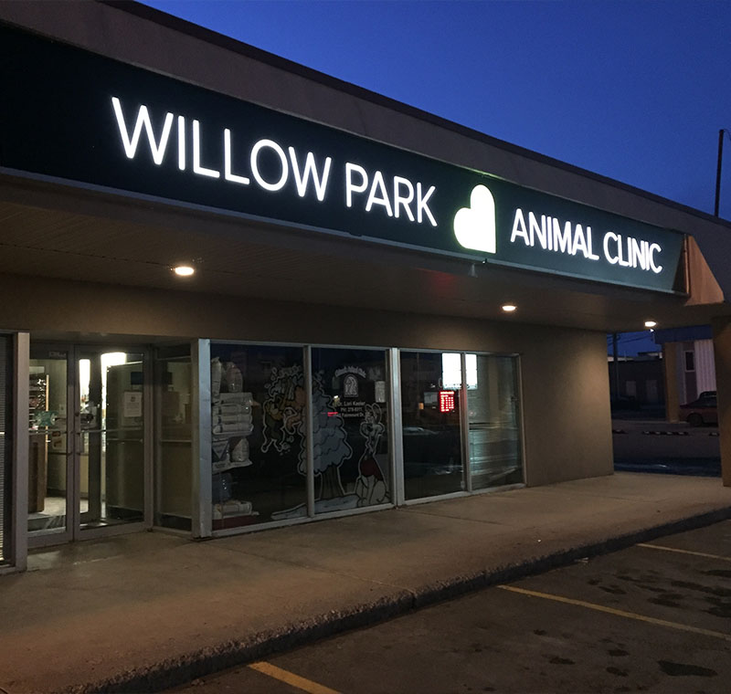 Willow Park Sign Cabinet YESCO Calgary