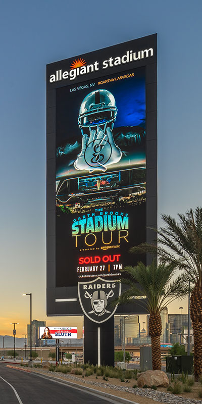 YESCO-Las-Vegas-Custom-Sign-Allegiant-Stadium Allegiant Stadium Las Vegas Sign