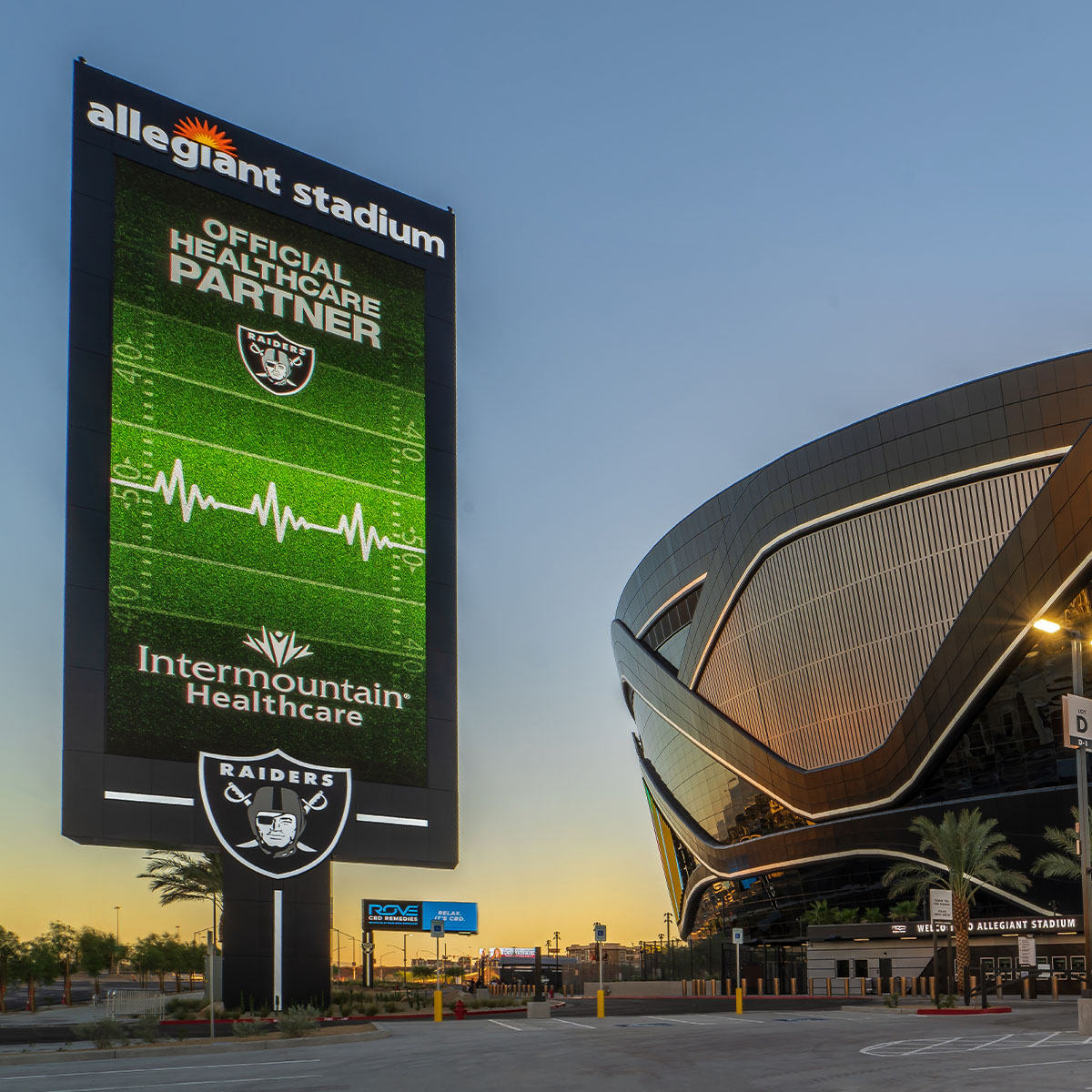 custom-signs-Allegiant-Stadium-las-vegas-YESCO Allegiant Stadium Las Vegas Sign