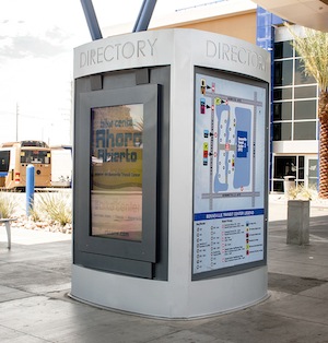 YESCO Outdoor LCD at Las Vegas Bus Stop RTC