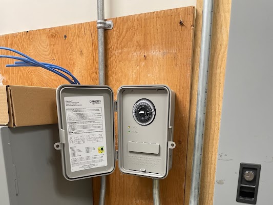 a timer box installed on a wall