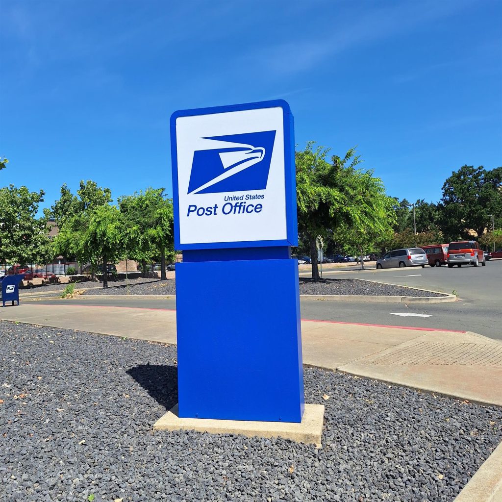 Usps Store Sign USPS Clearlake | YESCO Sign & Lighting Repair Los Angeles