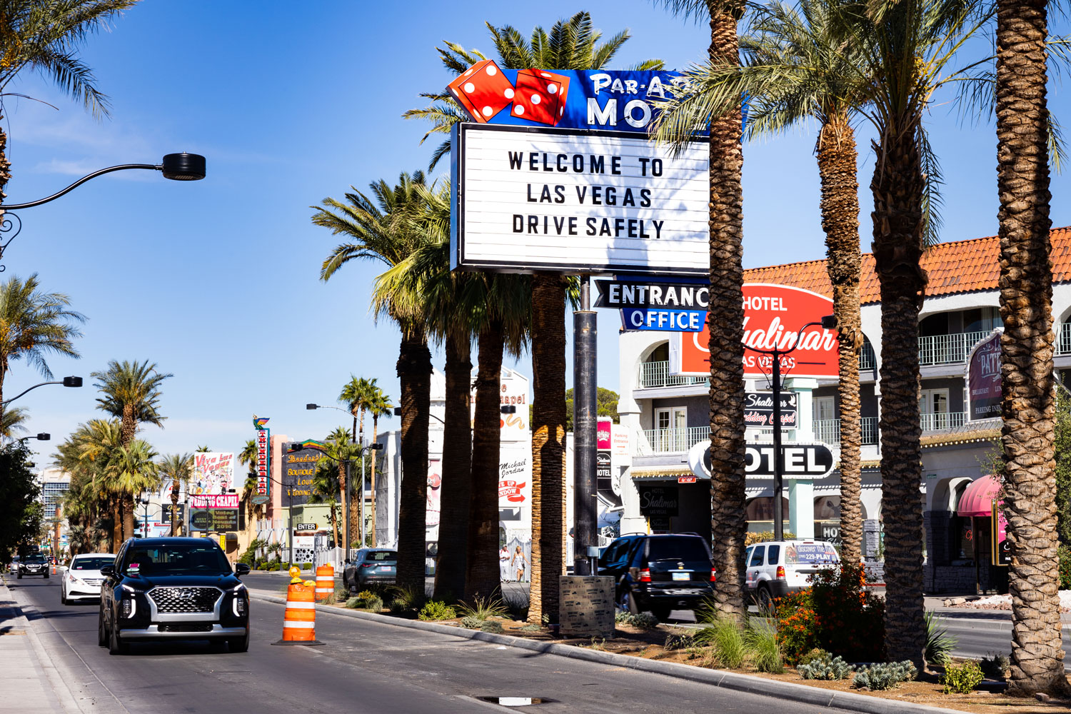 City Of Las Vegas' new gateway arches illuminated for first time