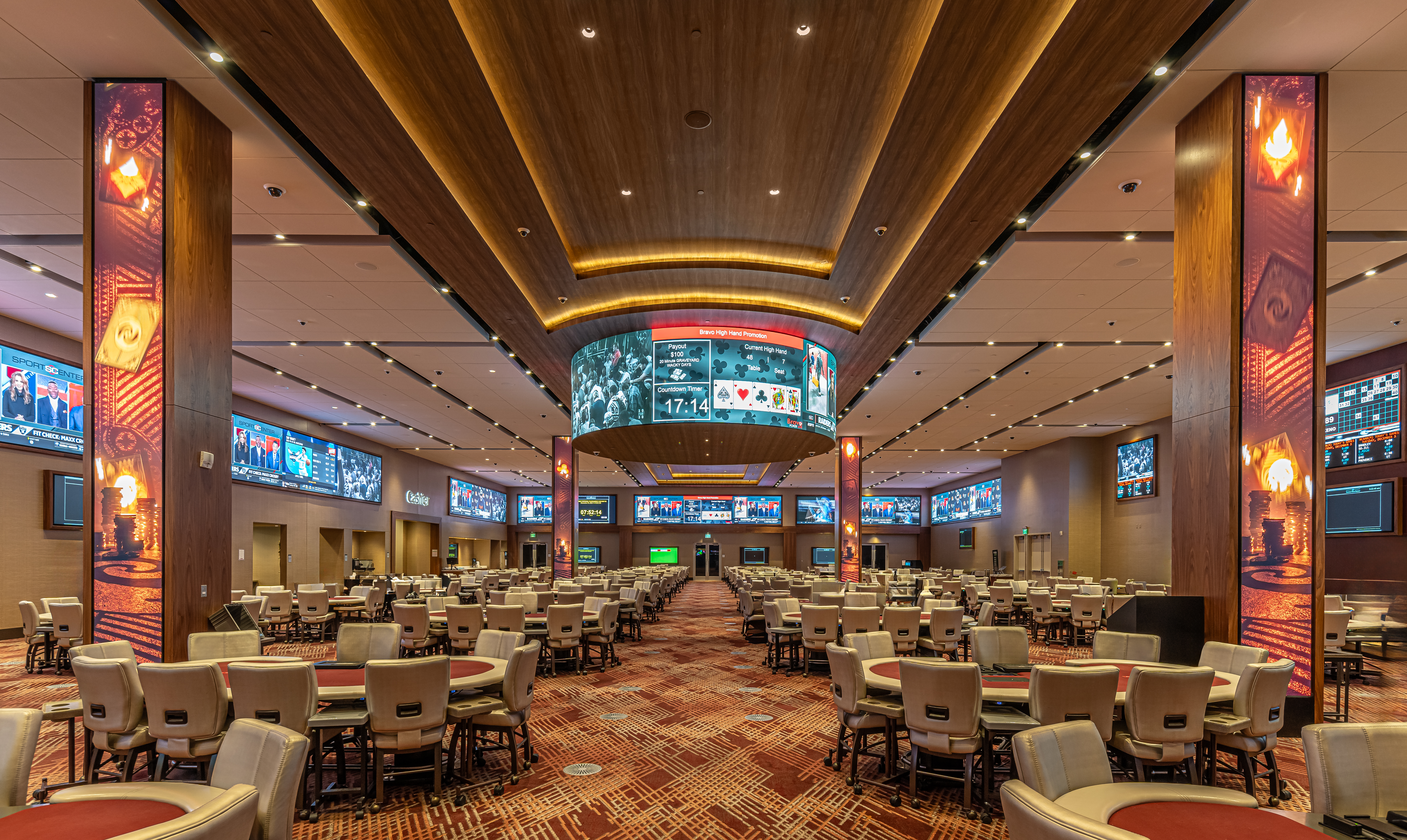 TS Poker Room Interior with Screens