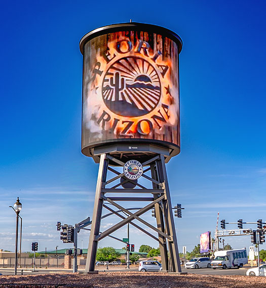YESCO-signs-Peoria-Arizona-Water-Tower-custom-sign